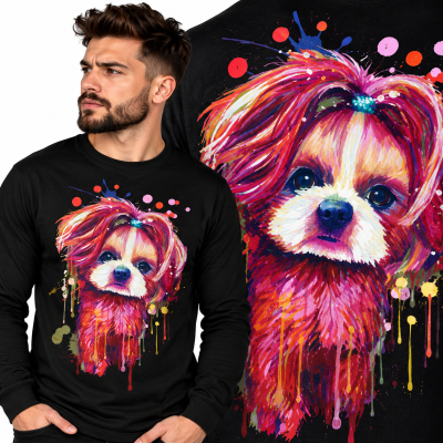 LONGSLEEVE ZWIERZĘTA SHIH TZU
